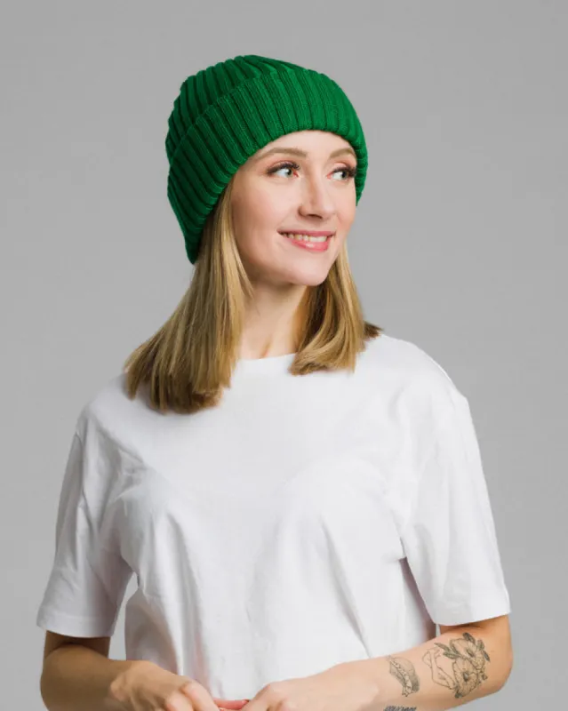 Dakota Merino Wool Beanie Green sold by Ivalo.com