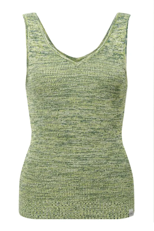 Yana Knitted Top Lime Space Dye Green sold by Ivalo.com