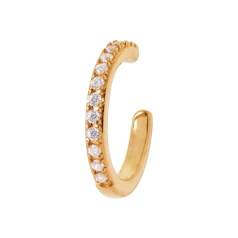 Classic Zirconia Earcuff Gold sold by Ivalo.com