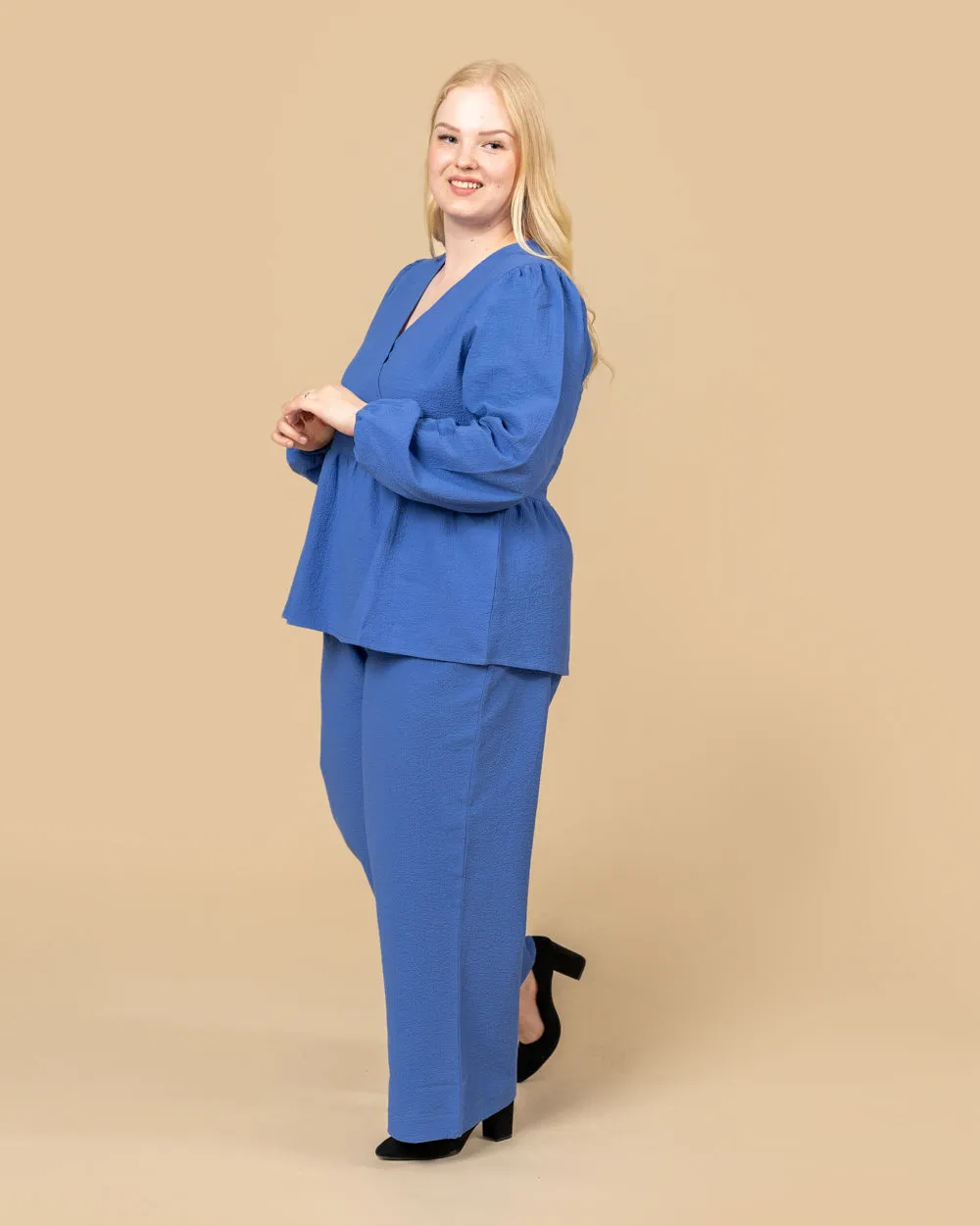 Textured Trousers Blue sold by Ivalo.com product image thumbnail 3