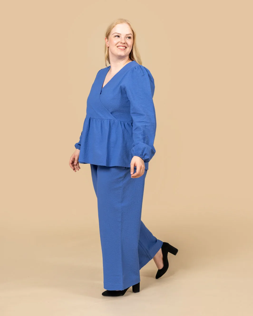 Textured Trousers Blue sold by Ivalo.com product image thumbnail 4