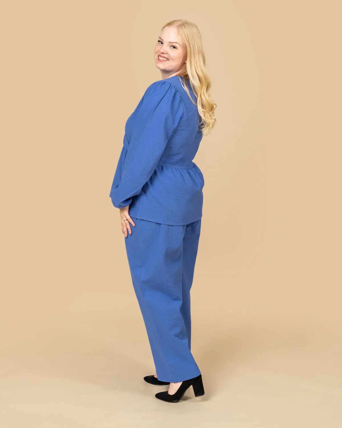 Textured Trousers Blue sold by Ivalo.com product image thumbnail 2