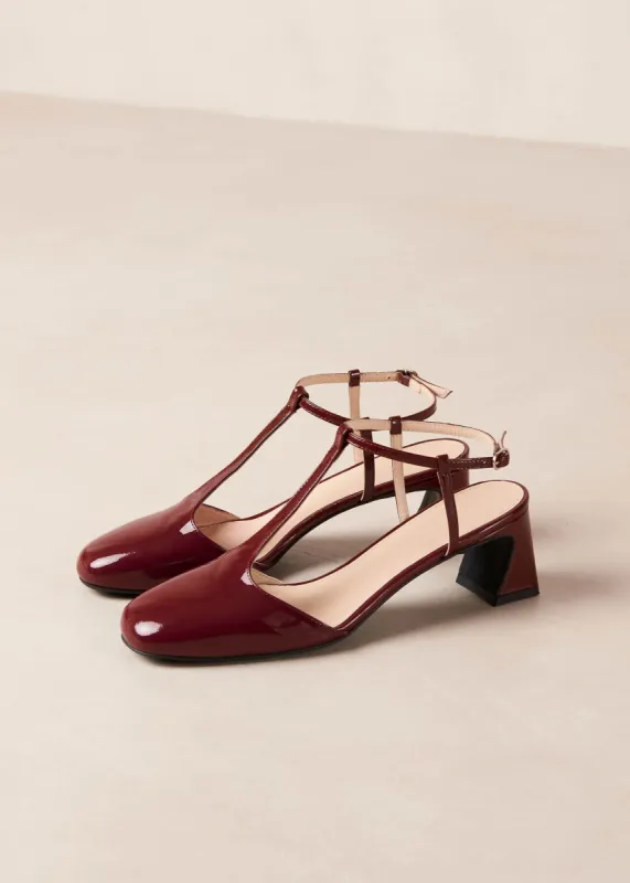 Jayne Onix Leather Pumps Burgundy Red sold by Ivalo.com