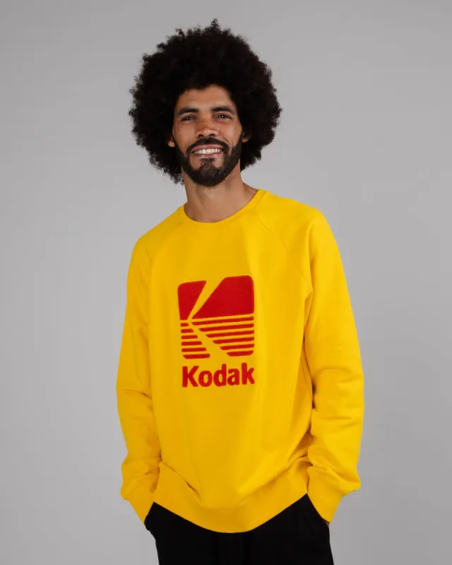 Kodak Logo Regular Sweatshirt Yellow sold by Ivalo.com