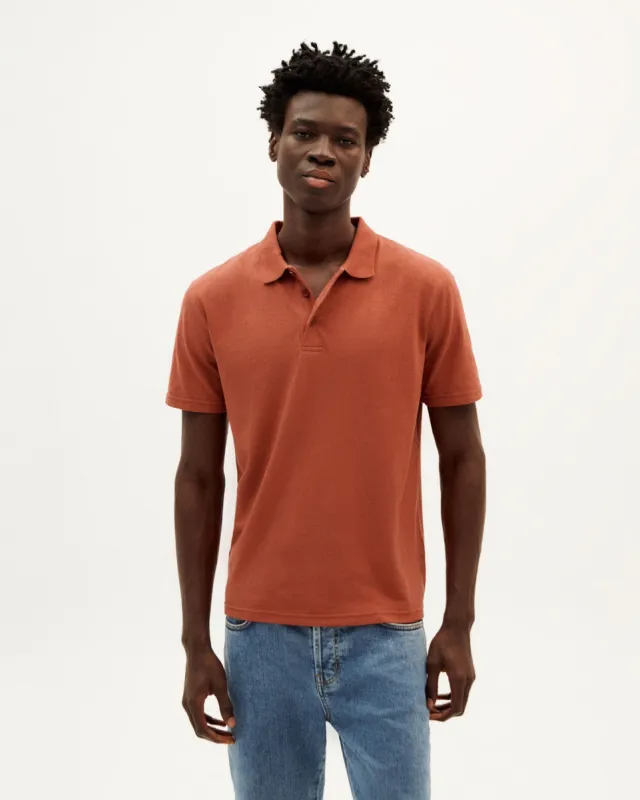 Hemp Polo Clay Red sold by Ivalo.com
