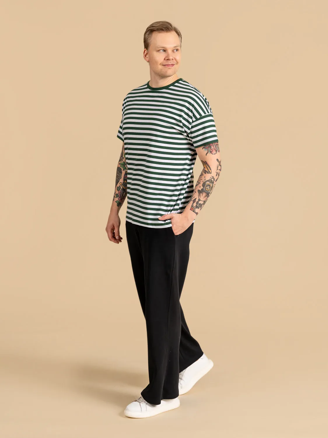 Stripes T-Shirt Black/White sold by Ivalo.com product image thumbnail 2