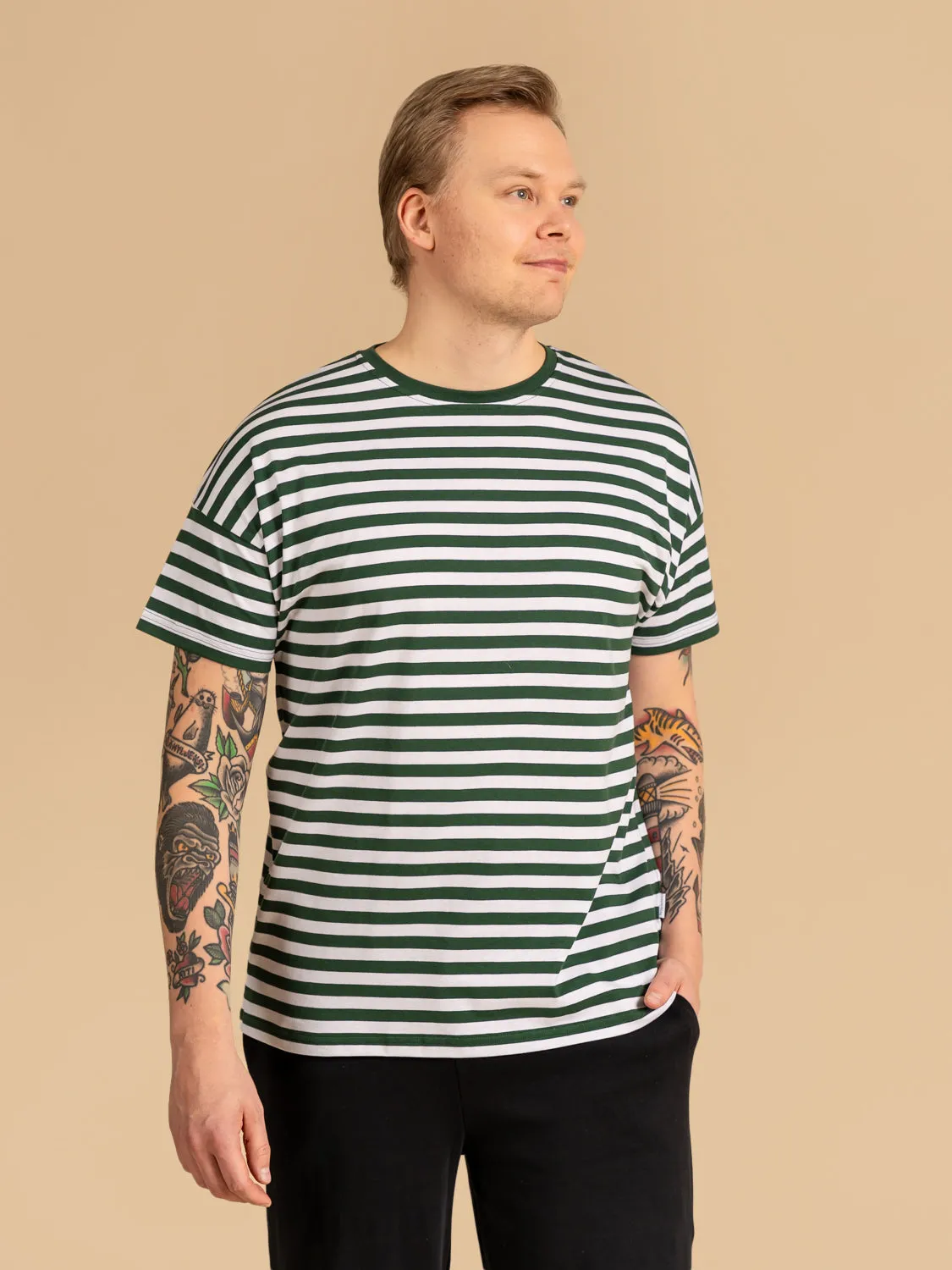 Stripes T-Shirt Black/White sold by Ivalo.com product image thumbnail 3