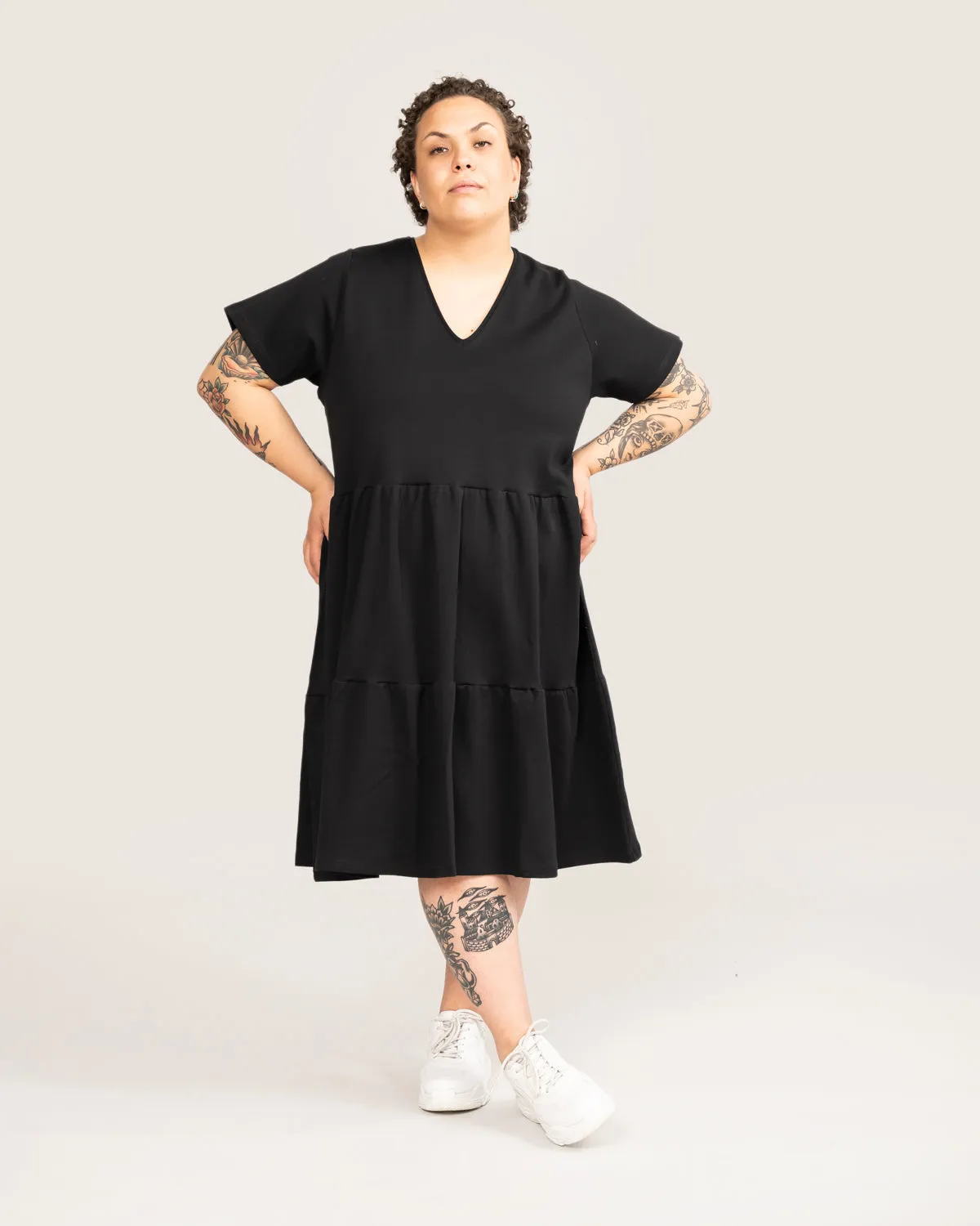 V-neck Dress Black sold by Ivalo.com