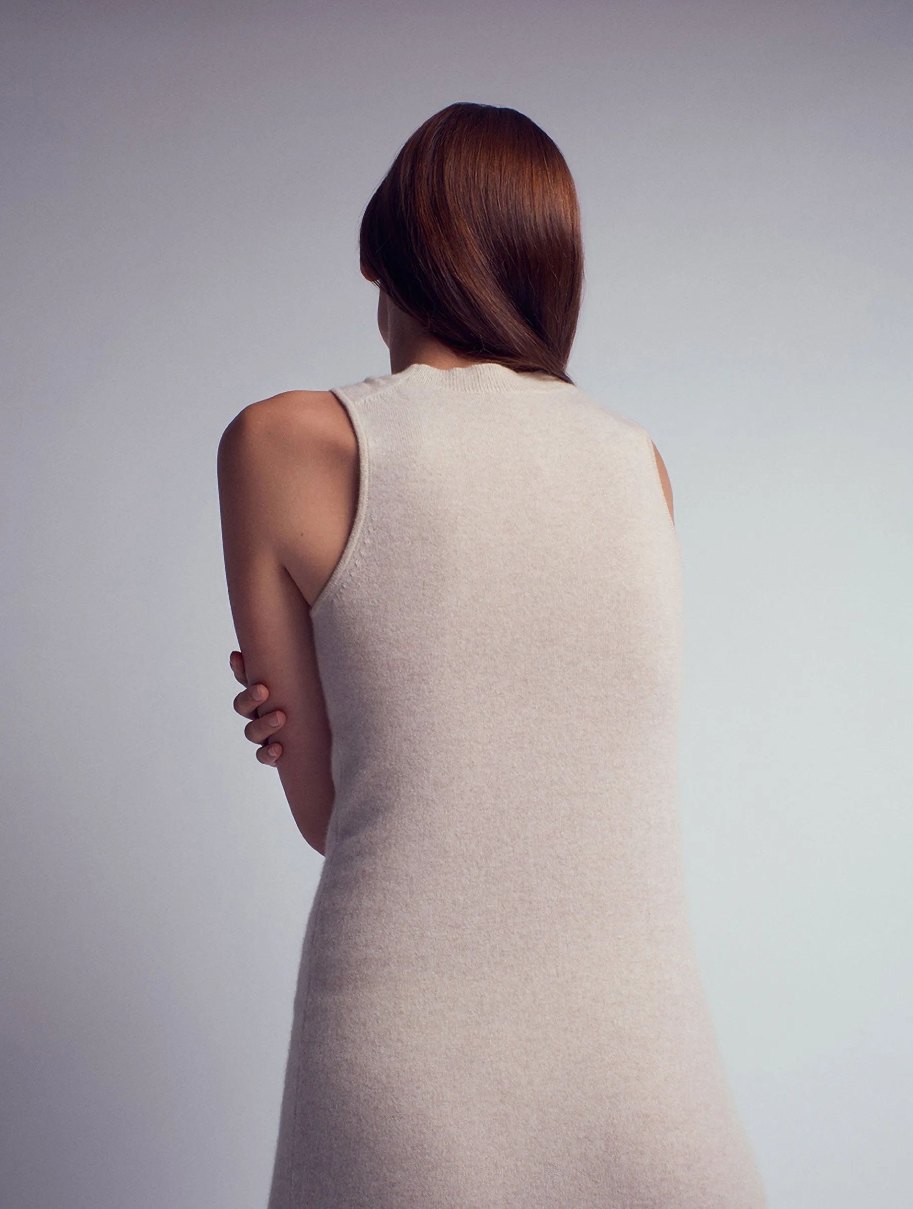 Ximena Cashmere Knitted A-line Dress Ecru sold by Ivalo.com product image thumbnail 2