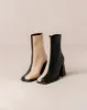 South Bicolor Leather Boots Black & Beige sold by Ivalo.com