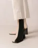 South Bicolor Leather Boots Black & Beige sold by Ivalo.com