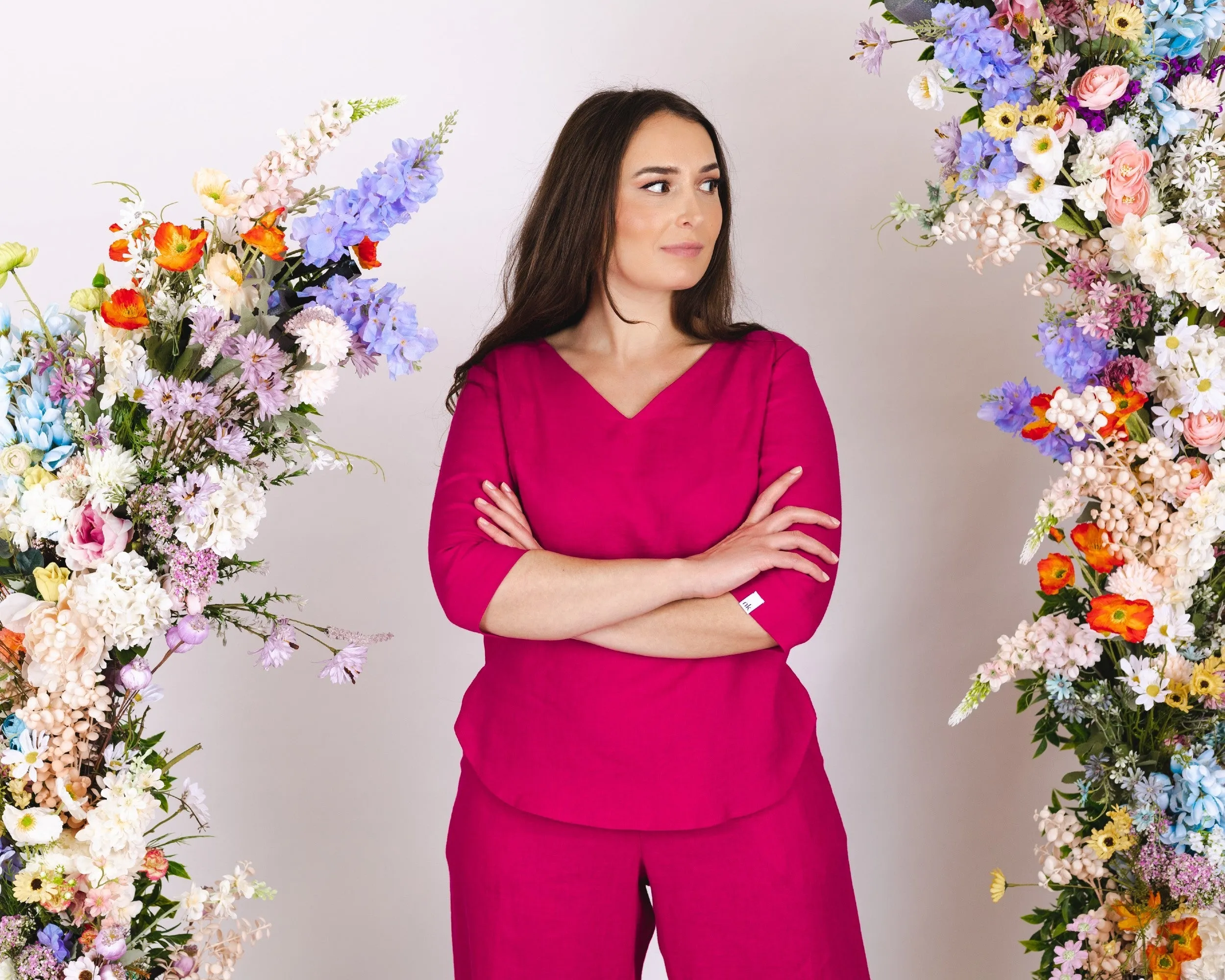 Vera Linen Blouse Peacock Pink sold by Ivalo.com product image thumbnail 3