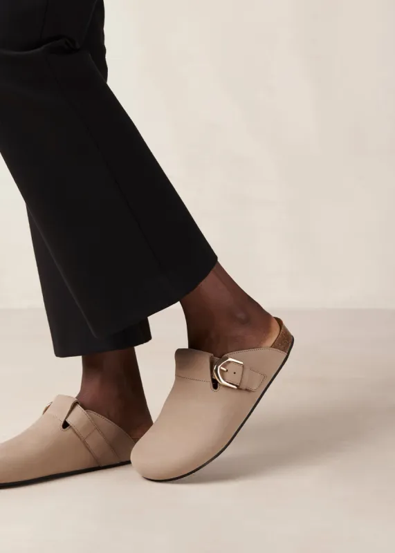 Travis Leather Mules Grey sold by Ivalo.com