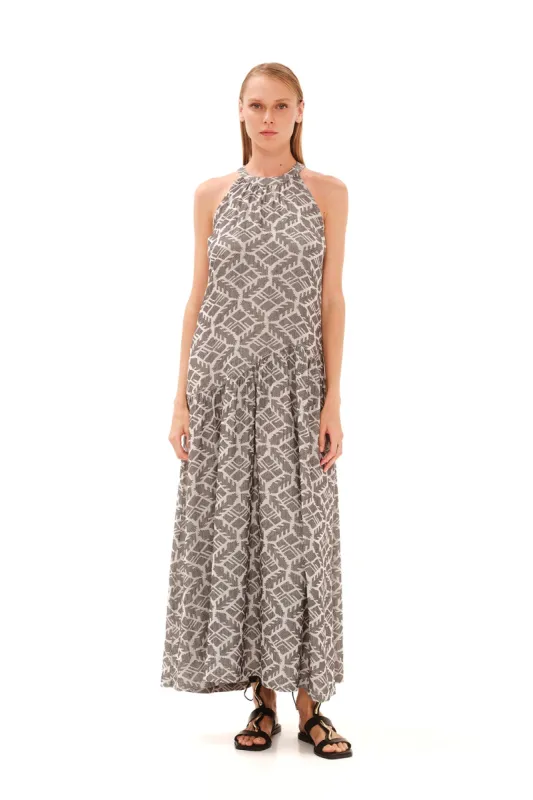 Halterneck Maxi Dress Grey sold by Ivalo.com