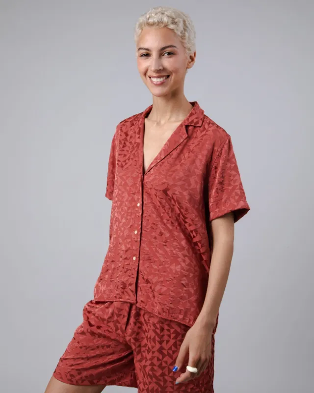 Jacquard Aloha Blouse Garnet Red sold by Ivalo.com