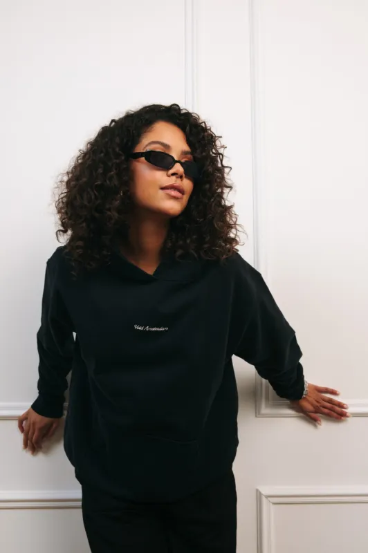 Jordaan VA Script Hoodie Black sold by Ivalo.com