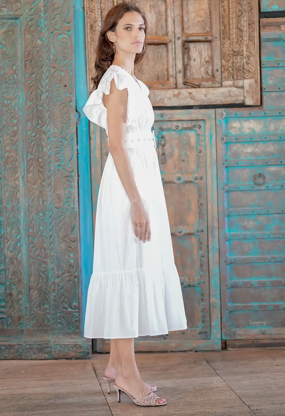 Paradise Cove Midi Dress Crispy White sold by Ivalo.com product image thumbnail 3