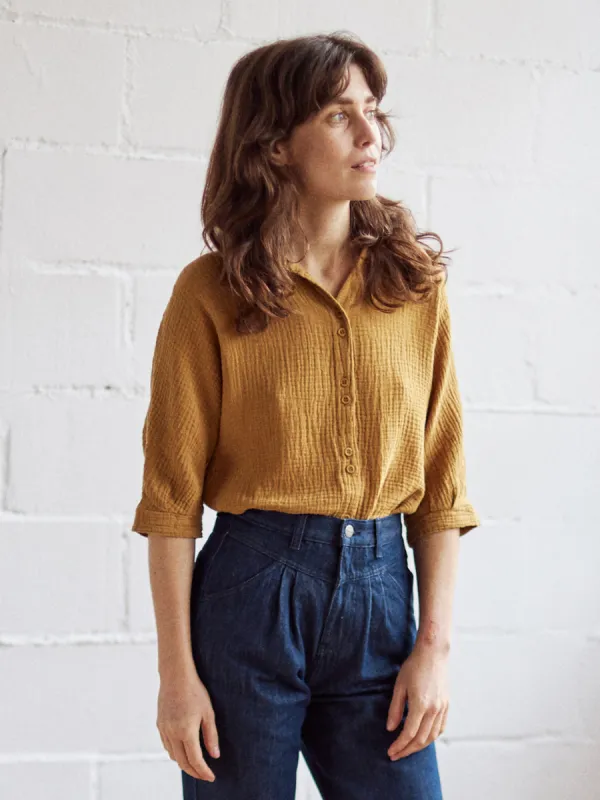 Guguan Blouse Mustard sold by Ivalo.com