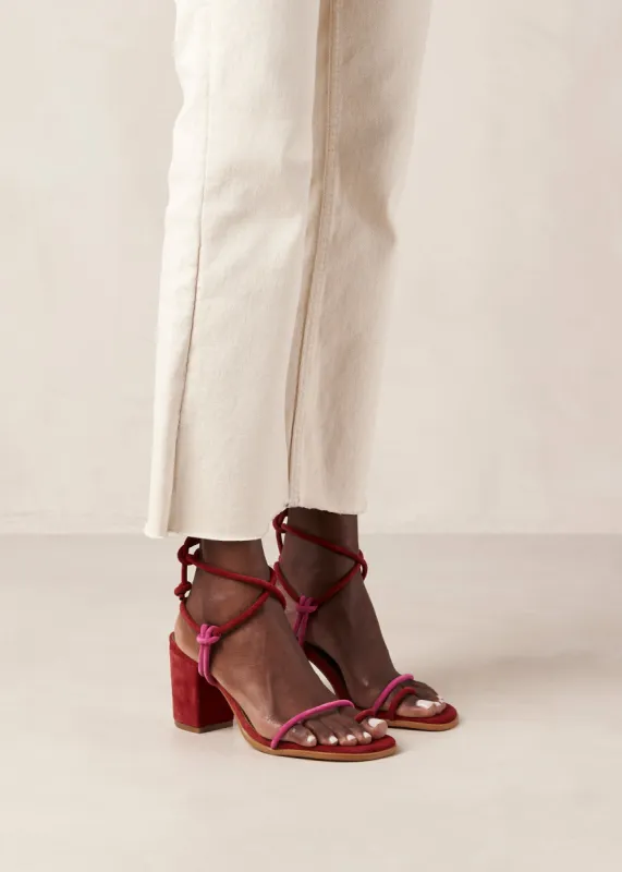 Grace Leather Sandals Bicolor Red Magenta sold by Ivalo.com