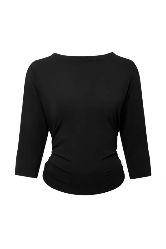Gia Tie Back Long Sleeve Black sold by Ivalo.com