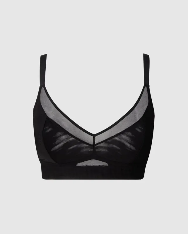 Mesh Support Bra Black sold by Ivalo.com