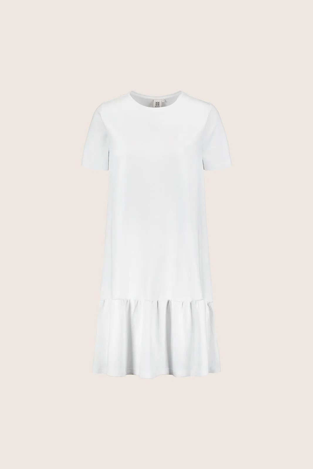 Ruffle T-Shirt Dress White sold by Ivalo.com product image thumbnail 4