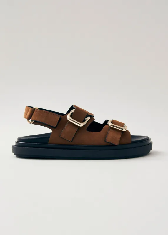Harper Suede Leather Sandals Brown sold by Ivalo.com