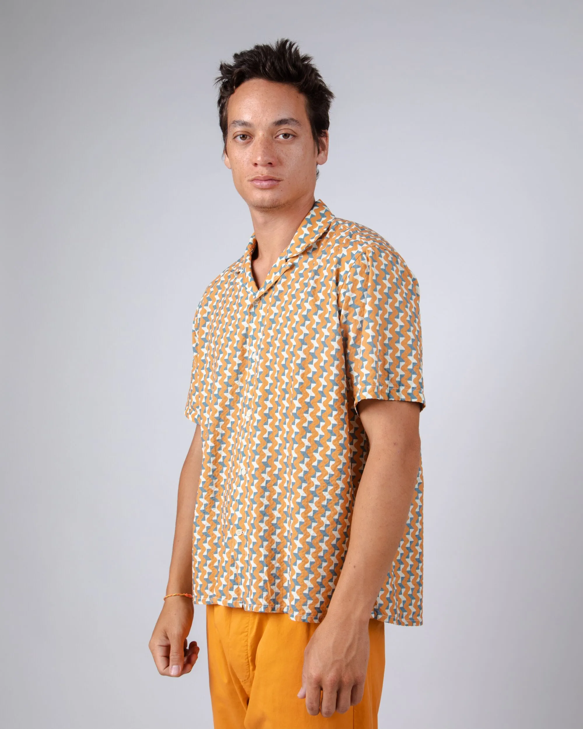 Tiles Aloha T-Shirt Ochre sold by Ivalo.com