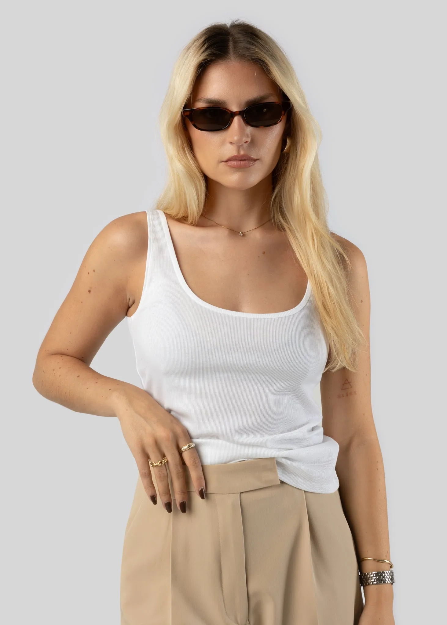 On-The-Go Tank Top White sold by Ivalo.com