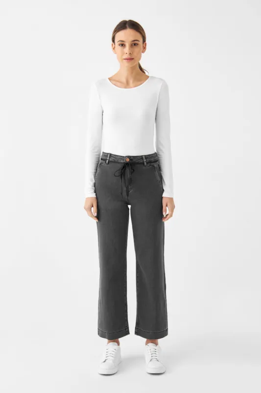 Dew Flared Cropped Jeans Medium Grey sold by Ivalo.com