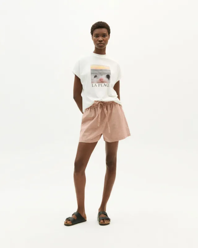 Seersucker Geranio Shorts Red sold by Ivalo.com