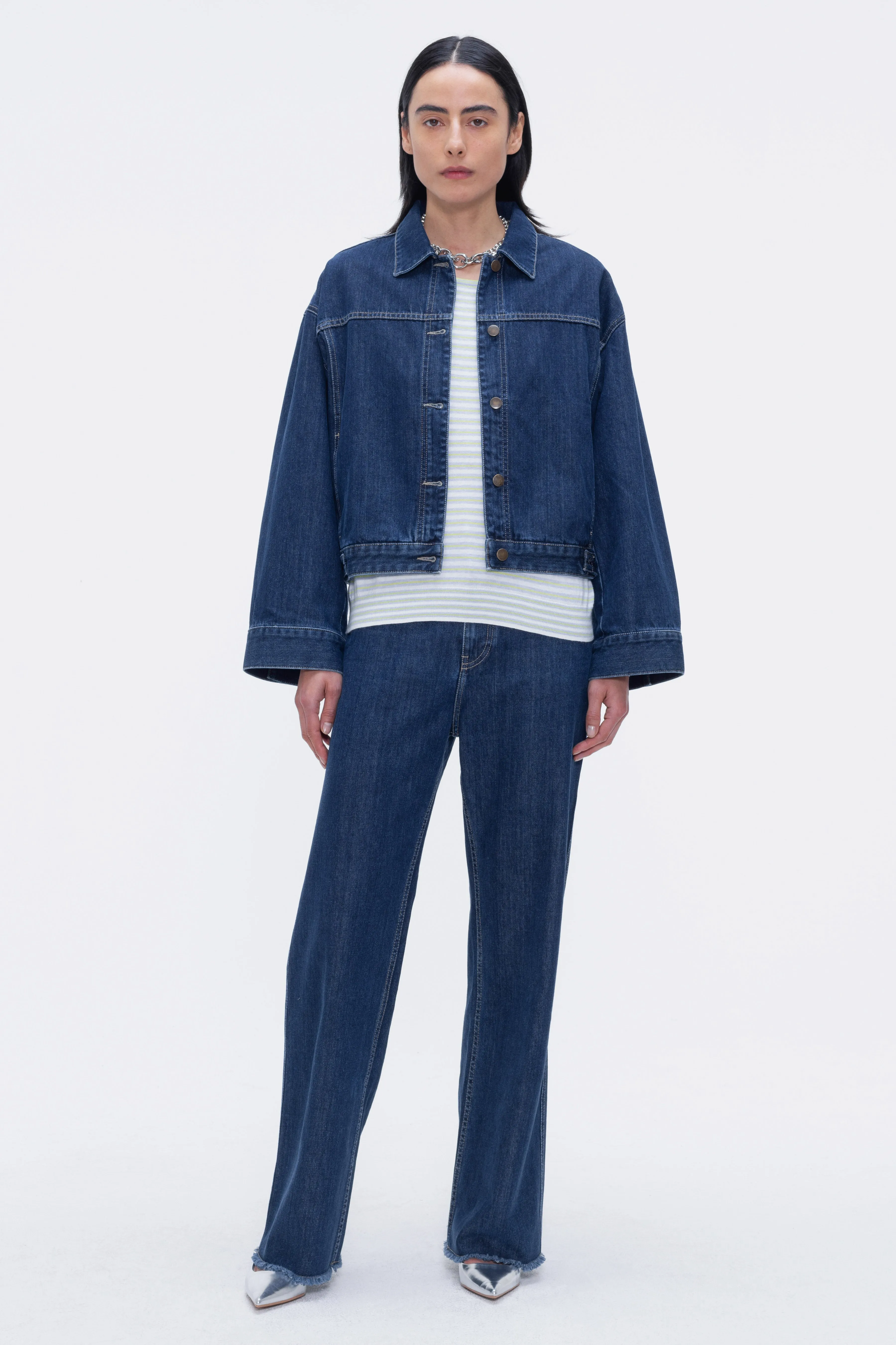 Tropical Tea Denim Jacket Dark Denim sold by Ivalo.com