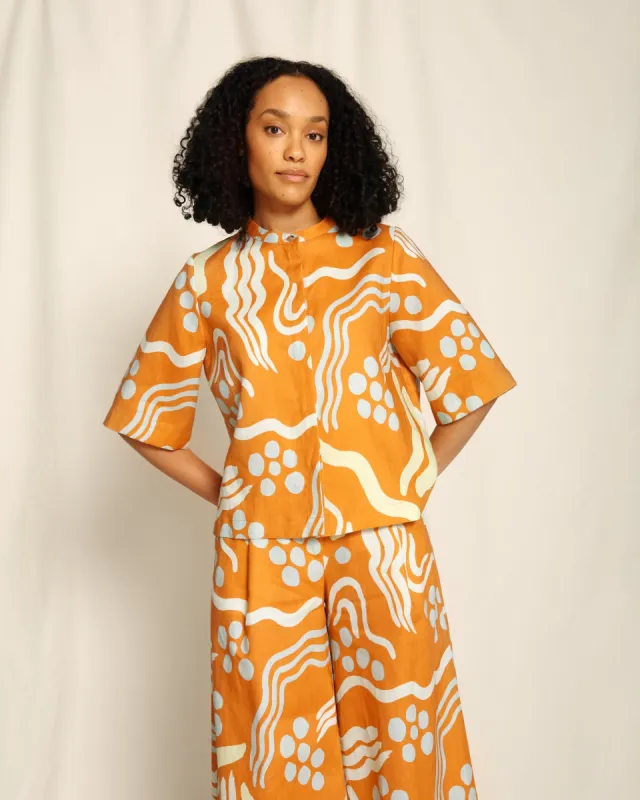 Laurell Shirt Pepita Terracotta sold by Ivalo.com