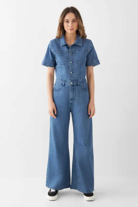 Twitter Denim Jumpsuit Medium Blue sold by Ivalo.com