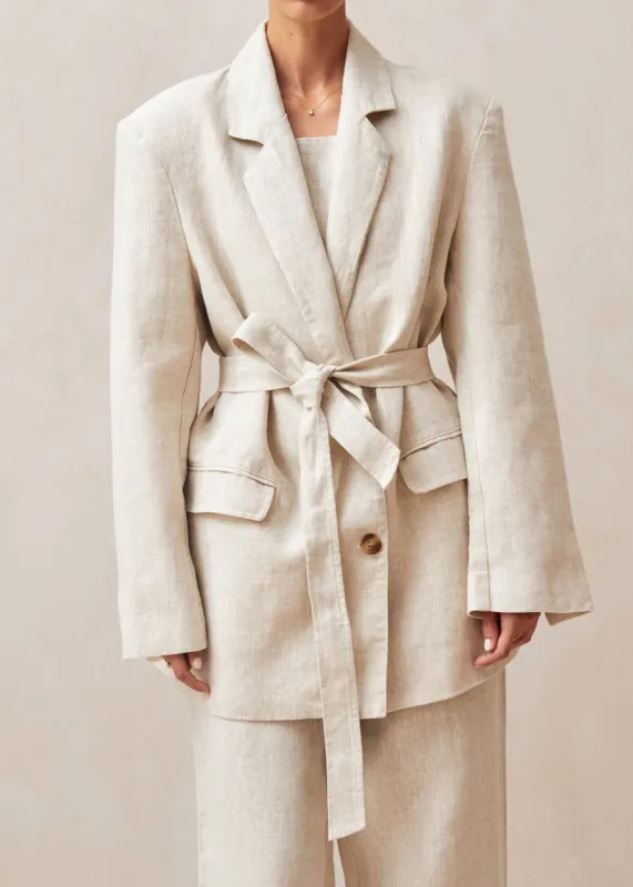 Kayla Linen Blazer Beige sold by Ivalo.com