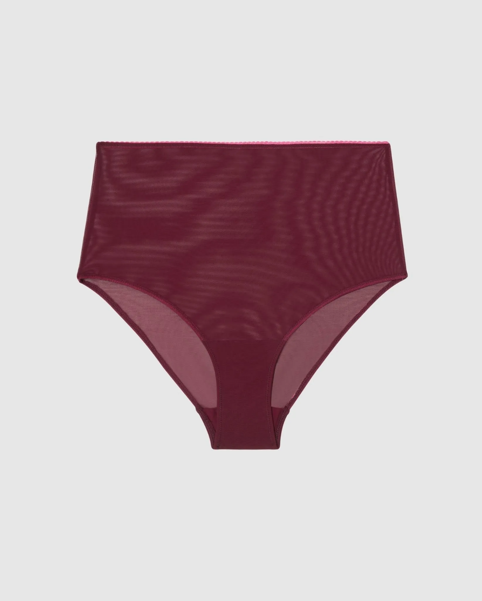 Mesh Highwaist Briefs Burgundy/Neon Pink sold by Ivalo.com