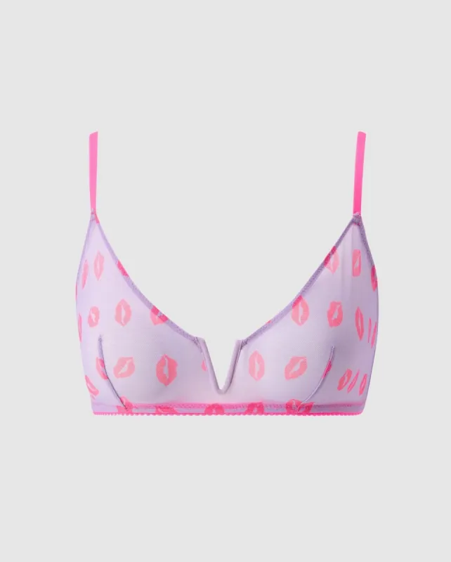 Mesh V-Balconette Electric Lilac/Neon Pink sold by Ivalo.com