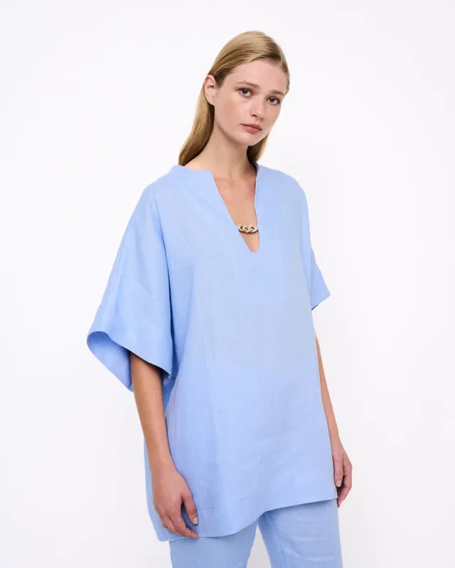 V-Neck Top Sky Blue sold by Ivalo.com
