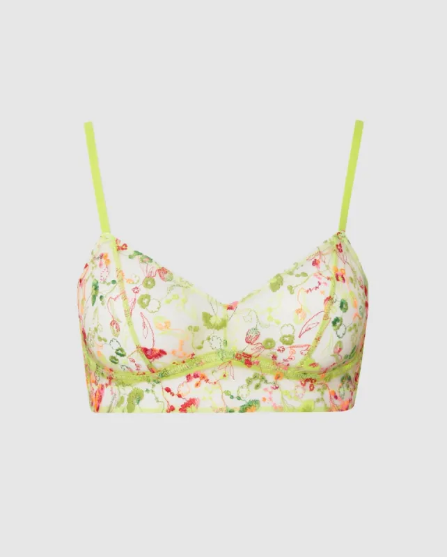 Mesh Balconette Neon Yellow sold by Ivalo.com