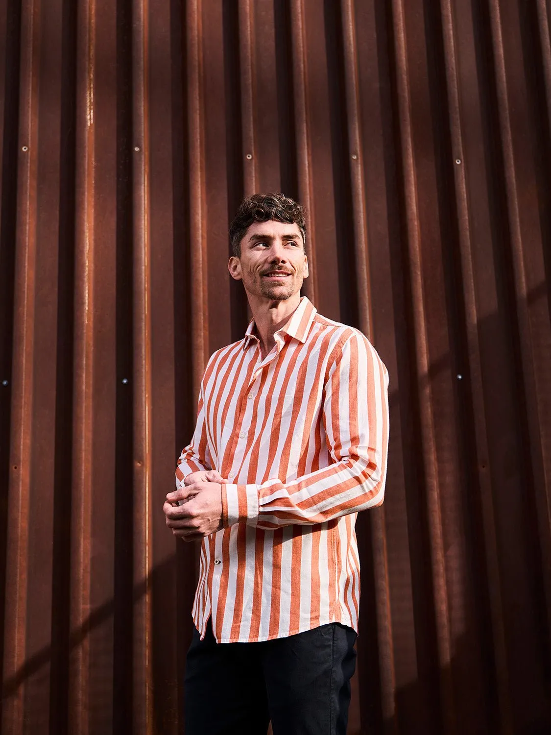 Maggia Linen Shirt Terracotta sold by Ivalo.com