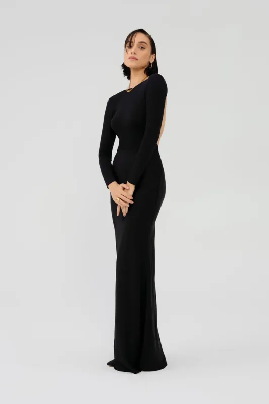 Long Satin Skirt Black sold by Ivalo.com