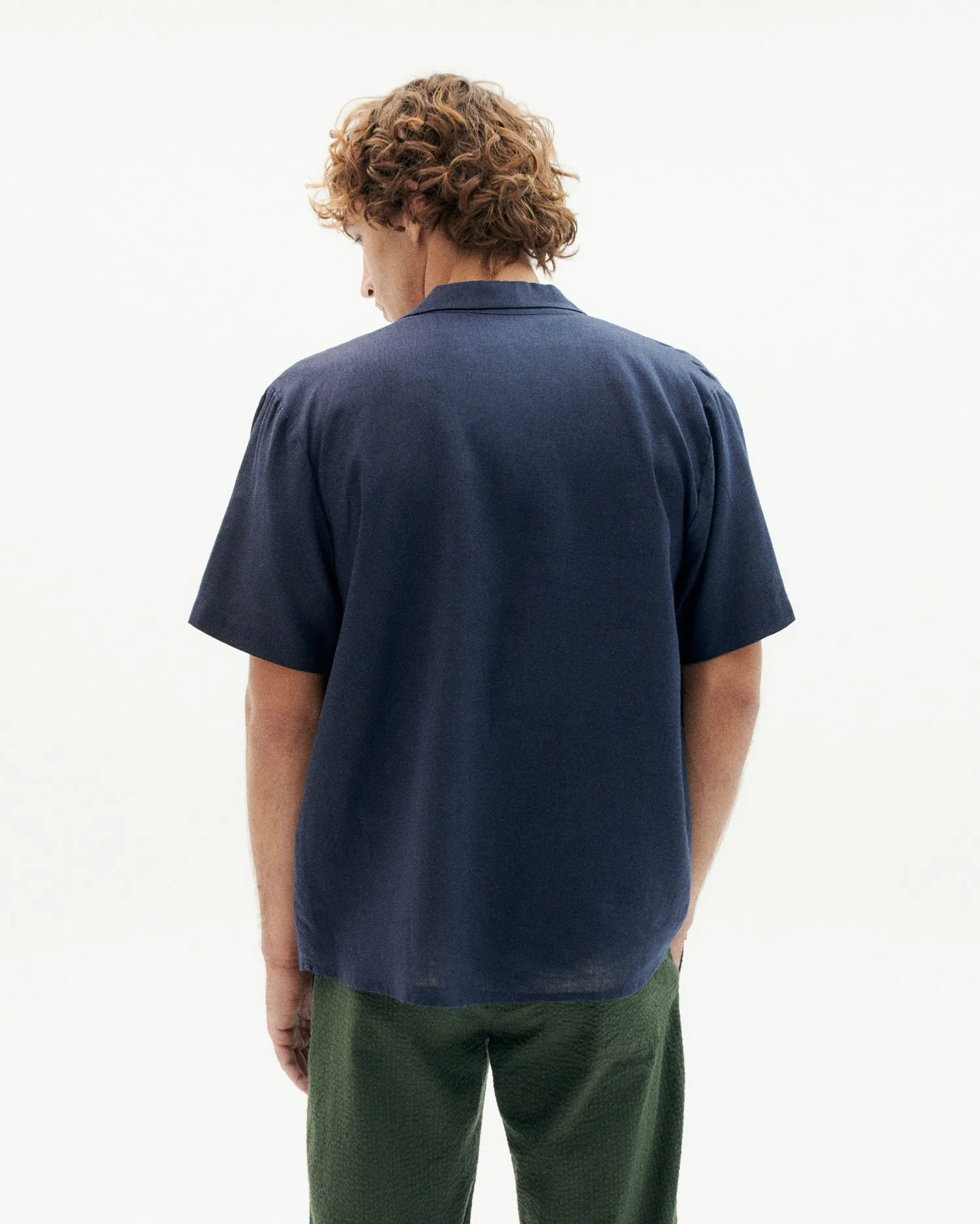 Hemp Jules Unisex Shirt Navy sold by Ivalo.com product image thumbnail 4