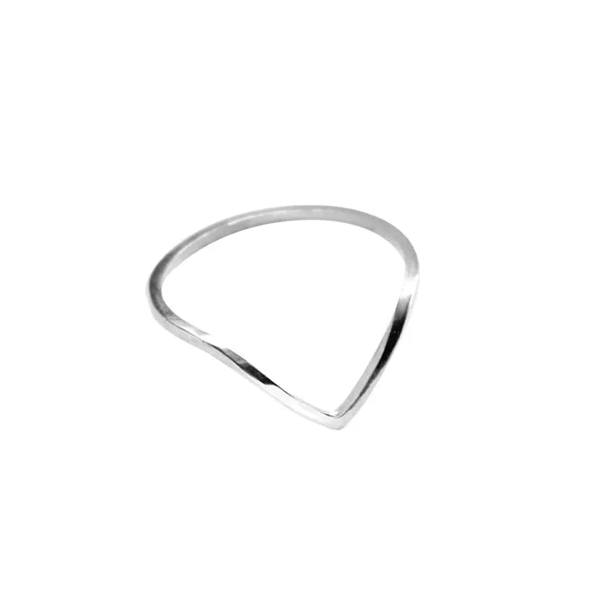 Celina V Shaped Ring Silver sold by Ivalo.com