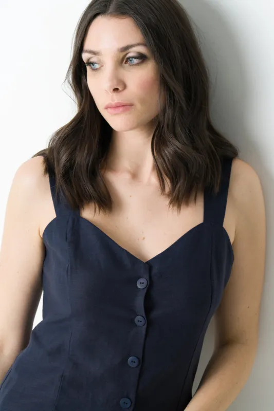 Anémone Top Navy Blue sold by Ivalo.com