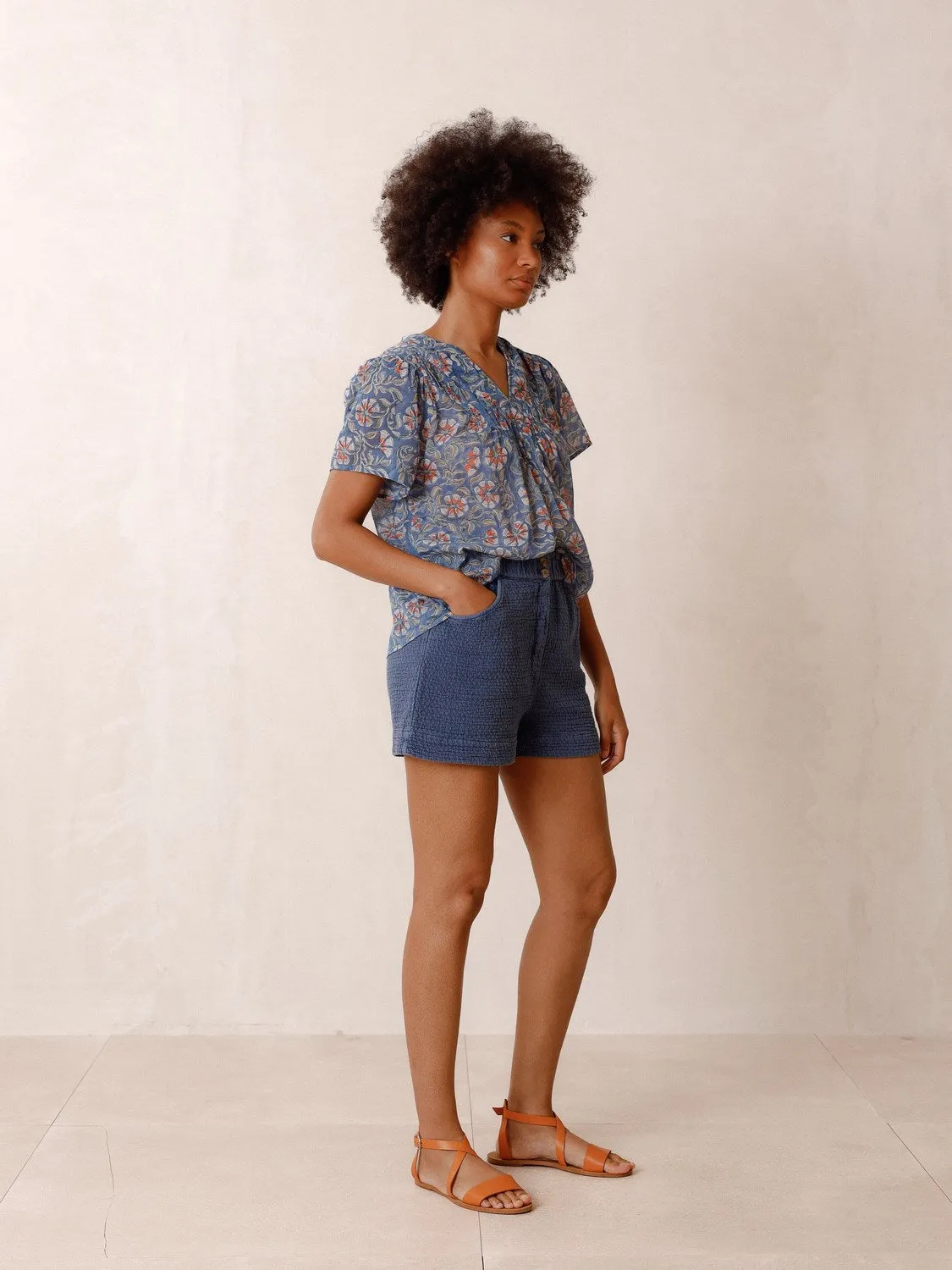 Block Print Blouse Blue sold by Ivalo.com product image thumbnail 3