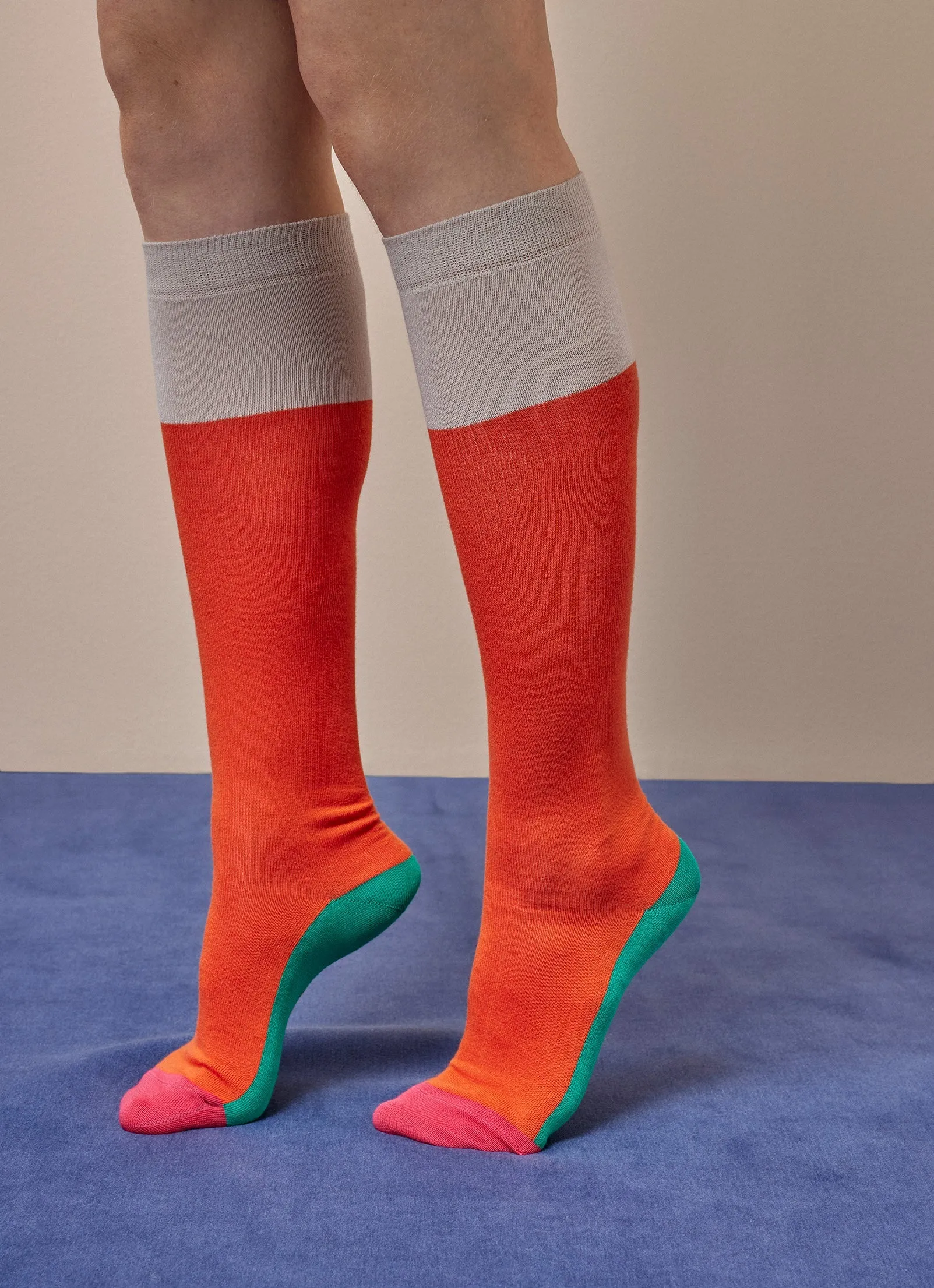 Papu Multicolor Knee High Socks Orange sold by Ivalo.com product image thumbnail 2