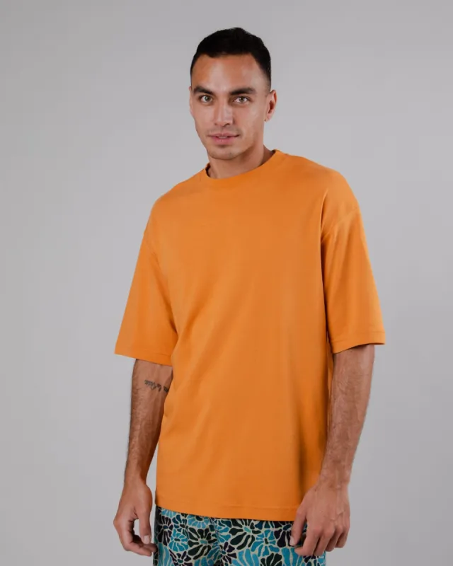 Interlock Oversize Cotton T-Shirt Ochre sold by Ivalo.com