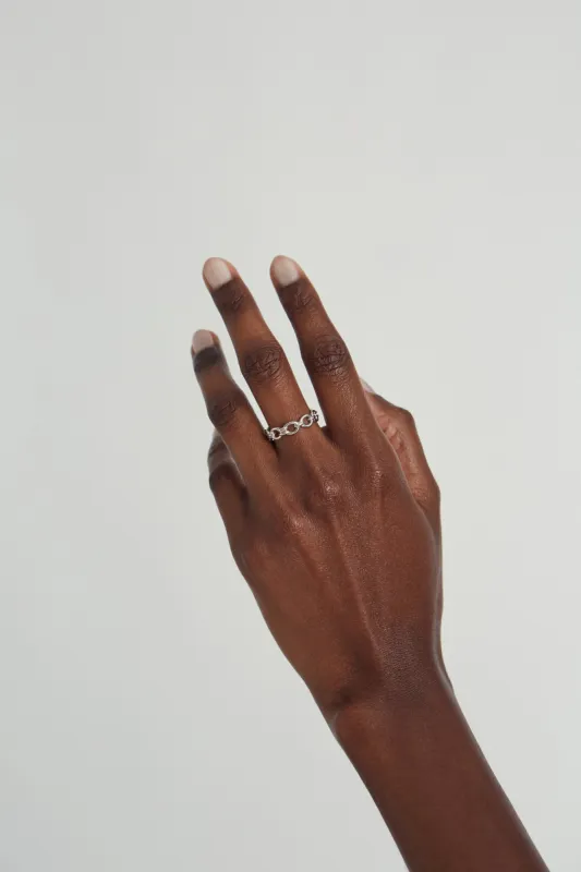 Schakle Ring Silver sold by Ivalo.com