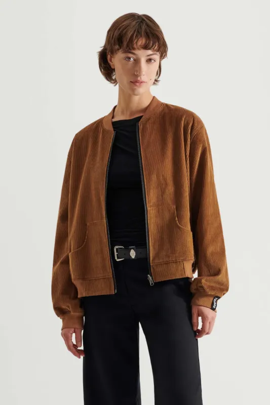 Reversible Bomber Jacket Corduroy Paisley Caramel sold by Ivalo.com