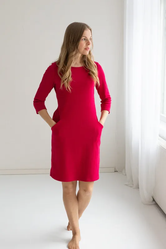 Melli EcoDesign Boxy Dress Cherry Red sold by Ivalo.com